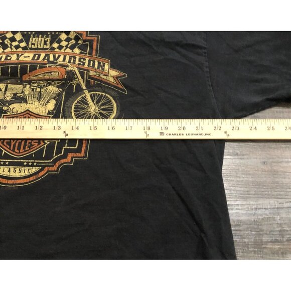 Harley Davidson Mens XL Bartels Los Angeles CA Black T Shirt Short Sleeve - Picture 5 of 6